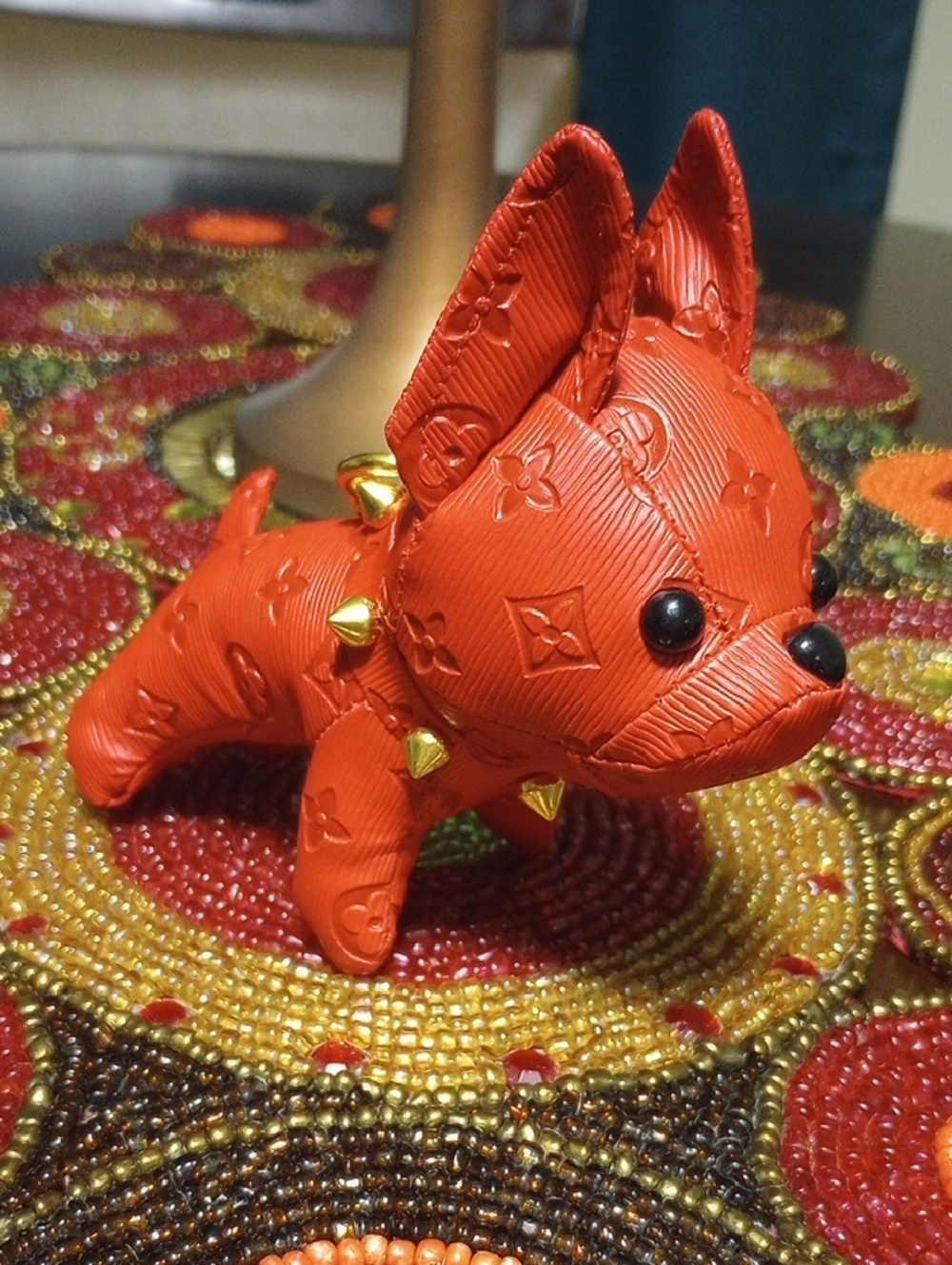 French Bulldog Fashion Bag Charm Red
